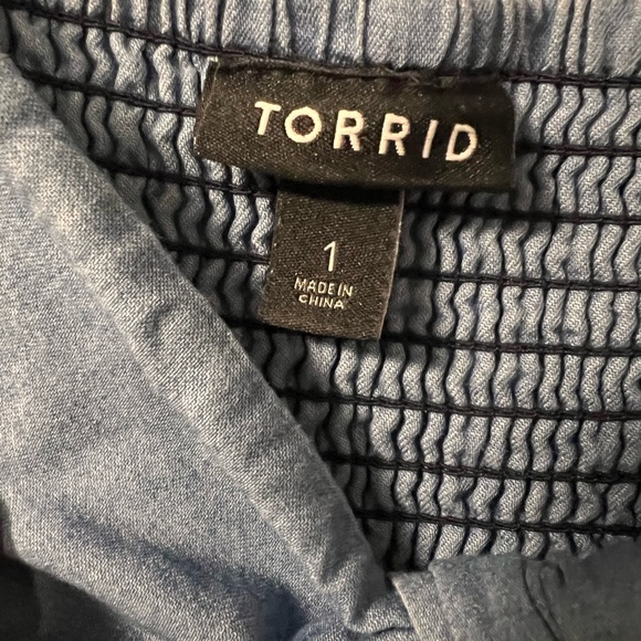 Torrid Denim Front Tie Dress - Picture 3 of 5